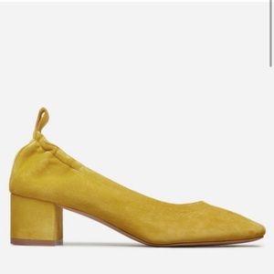 Everlane Yellow Block Heel Pumps